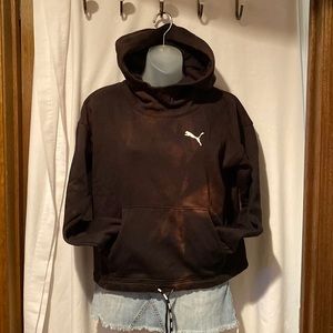 Puma tie dyed crop hoodie